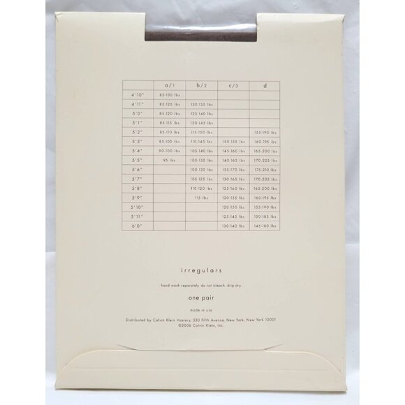 Vintage Lot of 4 Calvin Klein Irregulars Pantyhose Size C/C-3 Tan Black NOS - Picture 4 of 10